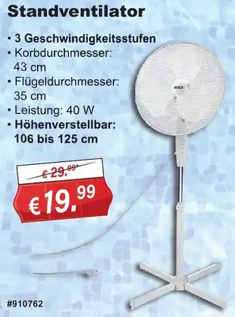 Stabilo Fachmarkt Standventilator Angebot