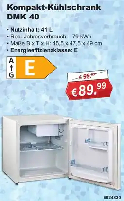 Stabilo Fachmarkt Kompakt-Kühlschrank DMK 40 Angebot