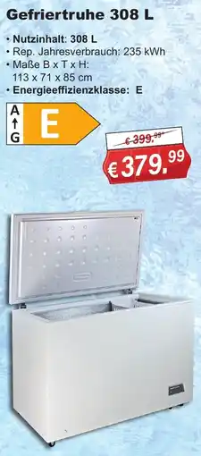 Stabilo Fachmarkt Gefriertruhe 308 L Angebot