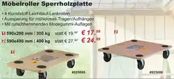 Stabilo Fachmarkt Möbelroller Sperrholzplatte Angebot