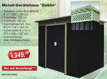 Stabilo Fachmarkt Metall-Gerätehaus "Dublin" Angebot