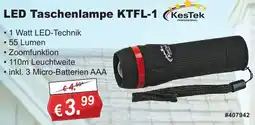 Stabilo Fachmarkt KesTek LED Taschenlampe KTFL-1 Angebot