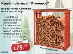 Stabilo Fachmarkt Kaminholzregal "Provence" Angebot