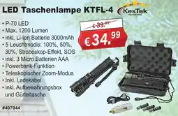 Stabilo Fachmarkt KesTek LED Taschenlampe KTFL-4 Angebot