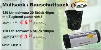 Stabilo Fachmarkt KesTek Müllsack/Bauschuttsack Angebot