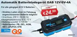 Stabilo Fachmarkt Güde Automatik Batterieladegerät GAB 12V/6V-4A Angebot