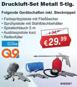 Stabilo Fachmarkt Güde Druckluft-Set Metall 5-tlg. Angebot