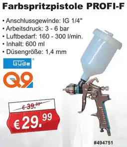 Stabilo Fachmarkt Güde Farbspritzpistole PROFI-F Angebot