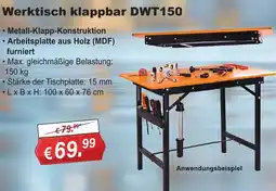 Stabilo Fachmarkt Werktisch klappbar DWT150 Angebot