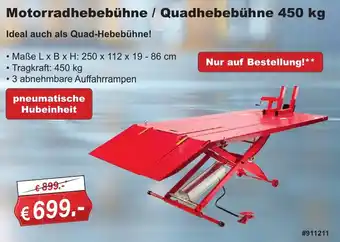 Stabilo Fachmarkt Motorradhebebühne / Quadhebebühne 450 kg Angebot