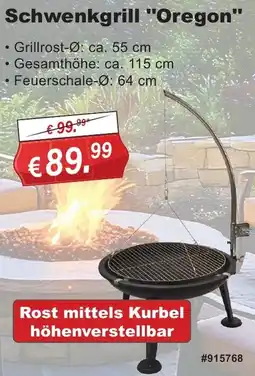 Stabilo Fachmarkt Schwenkgrill "Oregon" Angebot
