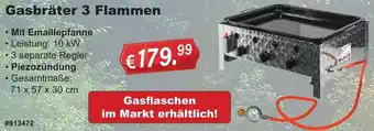 Stabilo Fachmarkt Gasbräter 3 Flammen Angebot