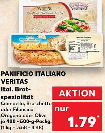 Kaufland PANIFICIO ITALIANO VERITAS Ital. Brotspezialität Angebot
