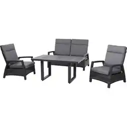 toom Baumarkt Siena Garden Lounge-Set 'Taranto' blau-grau 4-teilig Angebot