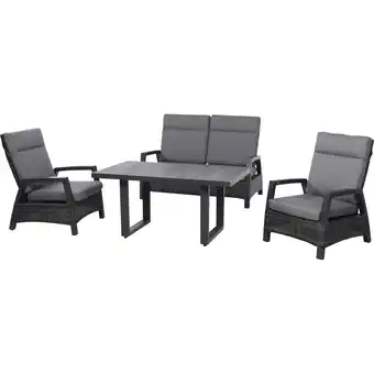 toom Baumarkt Siena Garden Lounge-Set 'Taranto' blau-grau 4-teilig Angebot