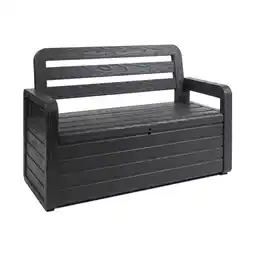 toom Baumarkt Gartenbank 'Foreverspring' mit Stauraum anthrazit 132,5 x 58 x 89 cm Angebot