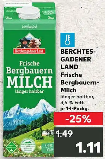 Kaufland BERCHTESGADENER LAND Frische Bergbauern Milch Angebot