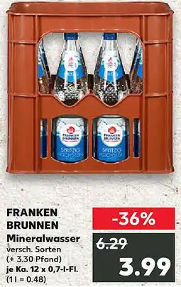 Kaufland FRANKEN BRUNNEN Mineralwasser Angebot