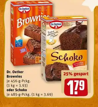 REWE Dr. oetker brownies oder schoko Angebot