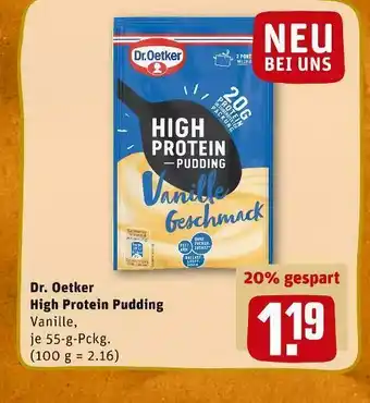 REWE Dr. oetker high protein pudding Angebot