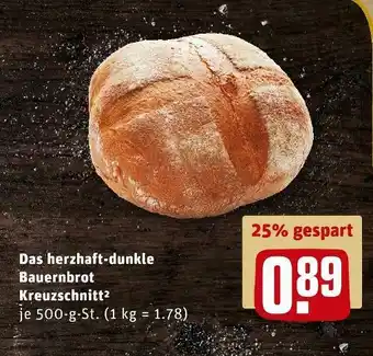 REWE Brot & mehr bauernbrot kreuzschnitt Angebot