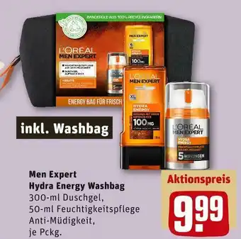 REWE L`oreal men expert hydra energy washbag Angebot