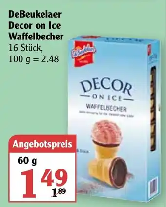 Globus DeBeukelaer Decor on Ice Waffelbecher 60g Angebot