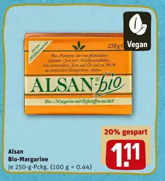 REWE Alsan bio-margarine Angebot