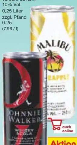 Netto Marken-Discount Malibu Pineapple Ready To Drink Angebot