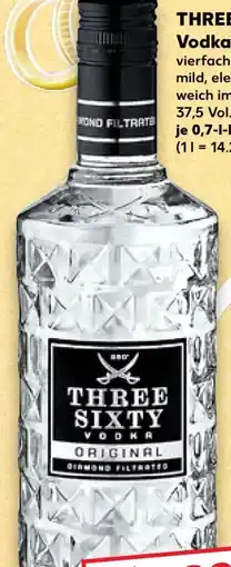 Kaufland Three Sixty Premium-Vodka Angebot