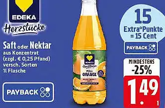 Edeka EDEKA Herzstücke Saft oder Nektar Angebot