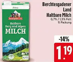 Edeka Berchtesgadener Land Haltbare Milch Angebot
