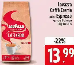 Edeka Lavazza Caffè Crema oder Espresso Angebot