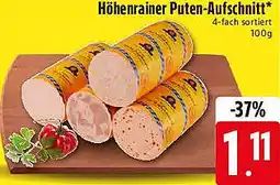Edeka Höhenrainer Puten-Aufschnitt Angebot