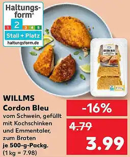 Kaufland WILLMS Cordon Bleu Angebot