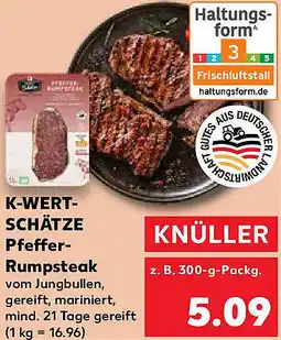 Kaufland K-WERTSCHÄTZE Pfeffer Rumpsteak Angebot