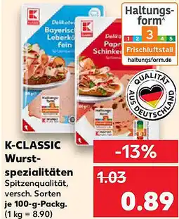Kaufland K-CLASSIC Wurstspezialitäten Angebot