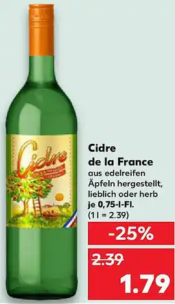 Kaufland Cidre de la France Angebot