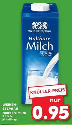 Kaufland Weihenstephan haltbare milch Angebot