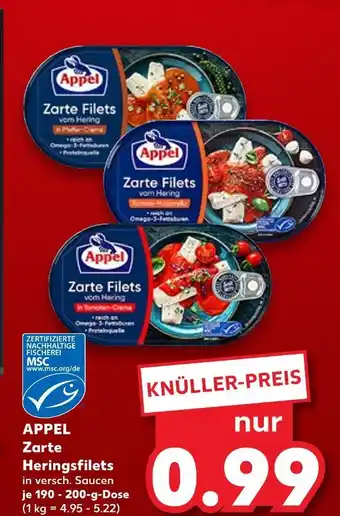 Kaufland Appel zarte heringsfilets vom hering Angebot
