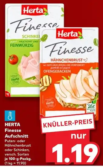 Kaufland Herta finesse aufschnitt Angebot