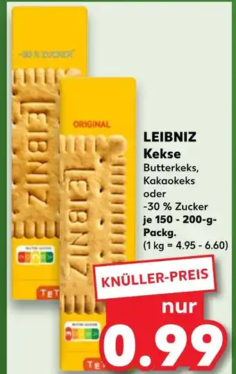 Kaufland Leibniz butterkeks, kakaokeks oder -30 % zucker Angebot