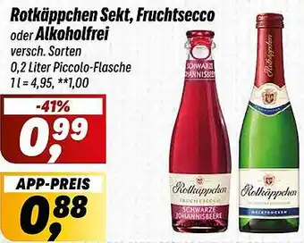Simmel Rotkäppchen Sekt, Fruchtsecco oder Alkoholfrei Angebot