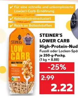 Kaufland Steiner's high-protein-nudeln fussili oder locken-spätzle Angebot