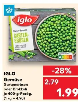 Kaufland Iglo garten-erbsen oder brokkoli Angebot