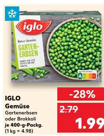 Kaufland Iglo garten-erbsen oder brokkoli Angebot