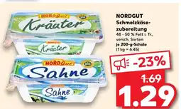 Kaufland Nordgut schmelzkäsezubereitung kräuter oder sahne Angebot