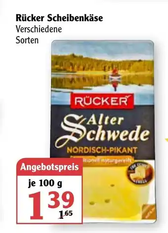 Globus Rücker Scheibenkäse 100g Angebot