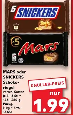 Kaufland Mars mars oder snickers schokoriegel Angebot