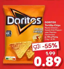 Kaufland Doritos tortilla-chips nacho-cheese-, sweet-chili-pepper- oder paprika-geschmack Angebot